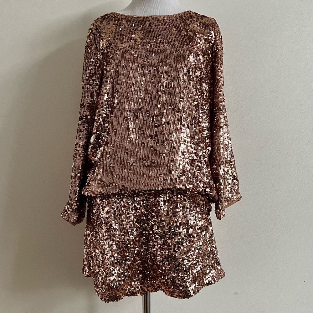 Anthropologie Sequined Short Set